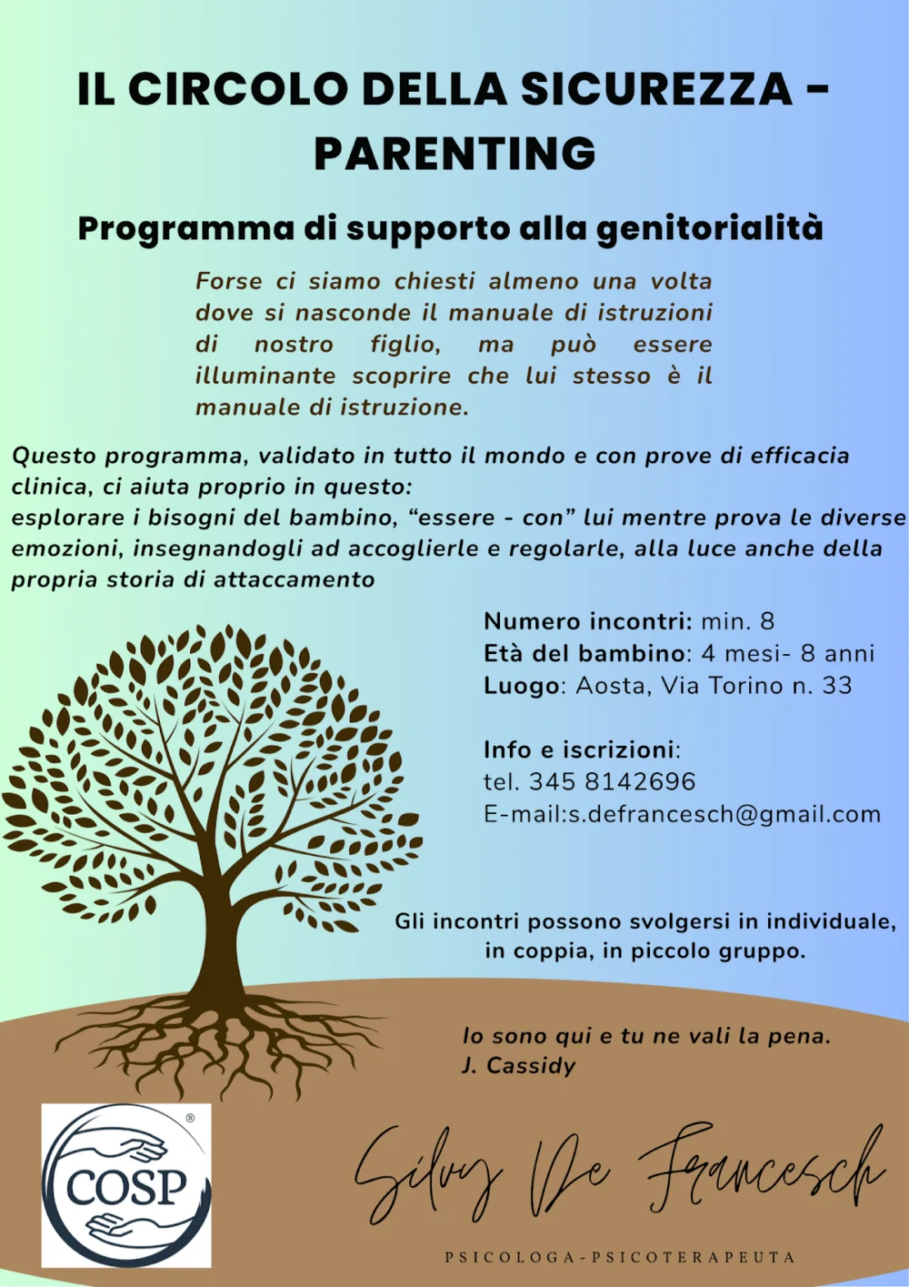 Dott.ssa Silvy De Francesch - Psicologa Psicoterapeuta