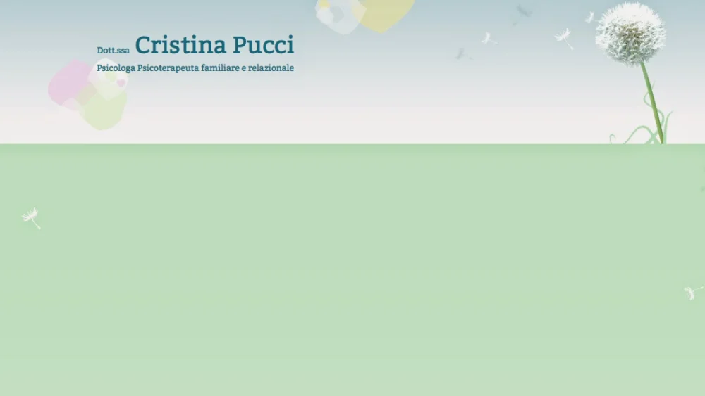 Dr. Cristina Pucci - Psicologa Psicoterapeuta Familiare e Relazionale