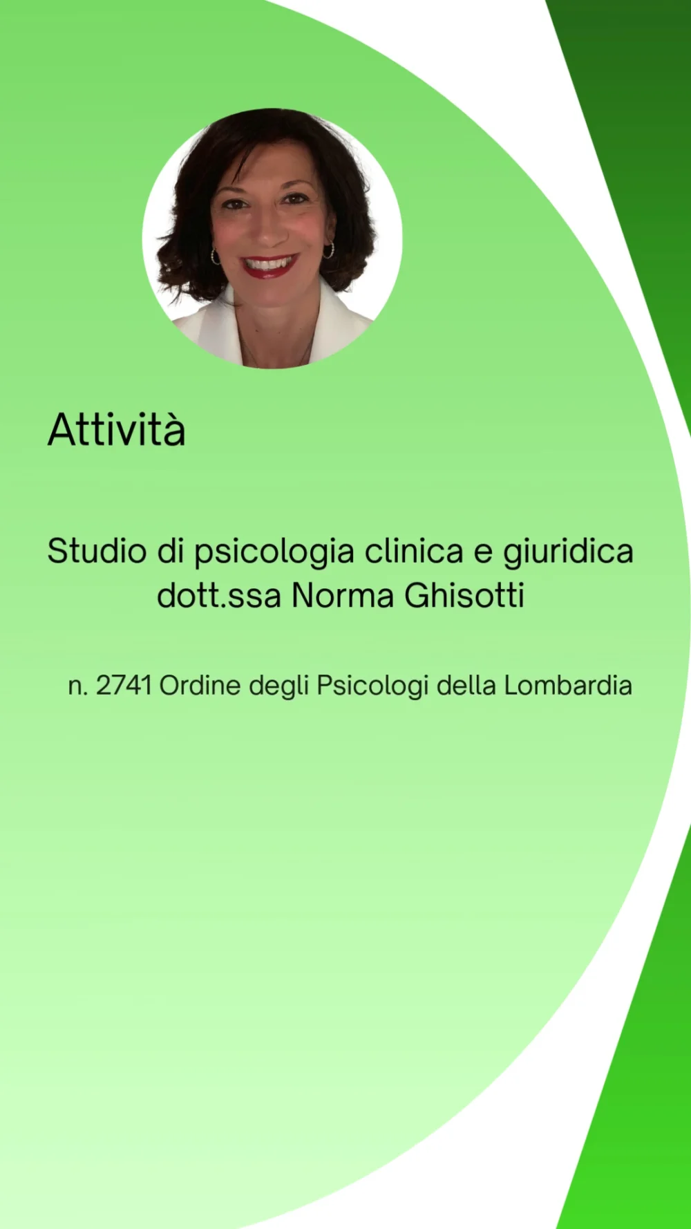 Studio di psicologia e psicoterapia Dr.ssa Norma Ghisotti
